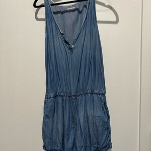 Blue Denim Sleeveless Romper